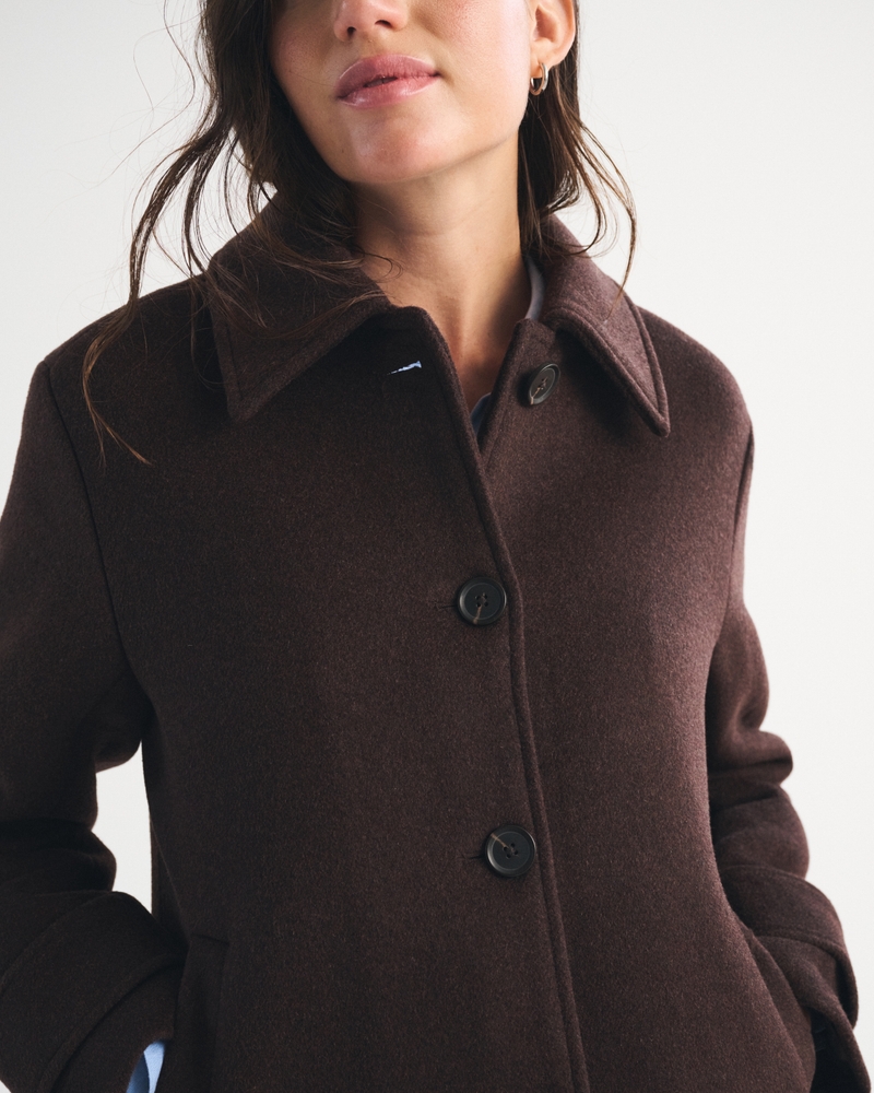 Short Wool-Blend Coat - thumbnail 9