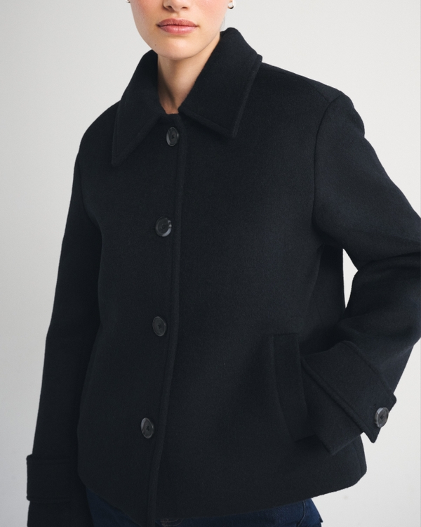 Women's Short Wool-Blend Coat | Women's Coats & Jackets