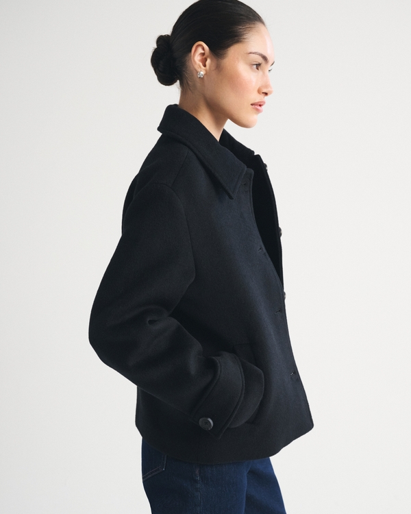Women's Short Wool-Blend Coat | Women's Coats & Jackets