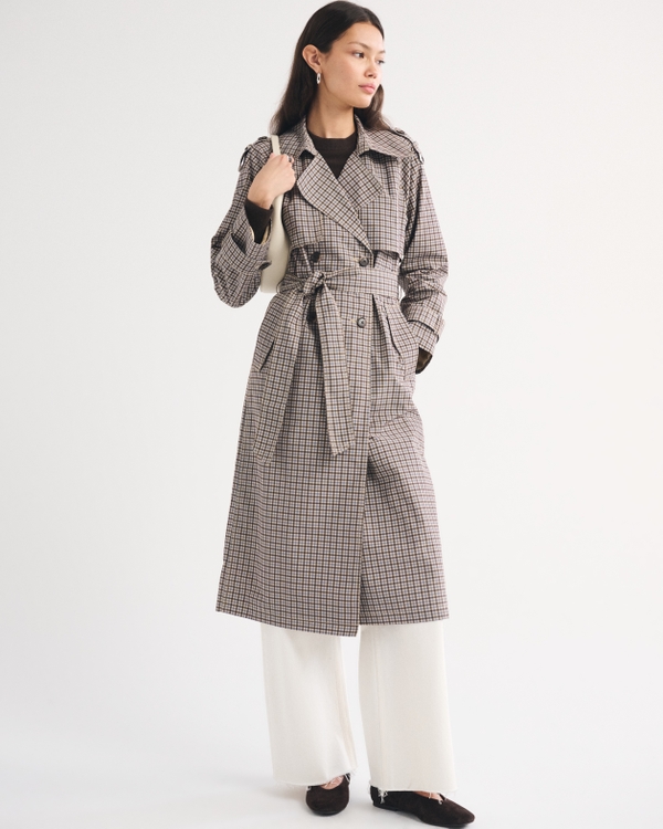 long dress coat ladies Women's A&F Carrie Trench formal dress with coat outfits