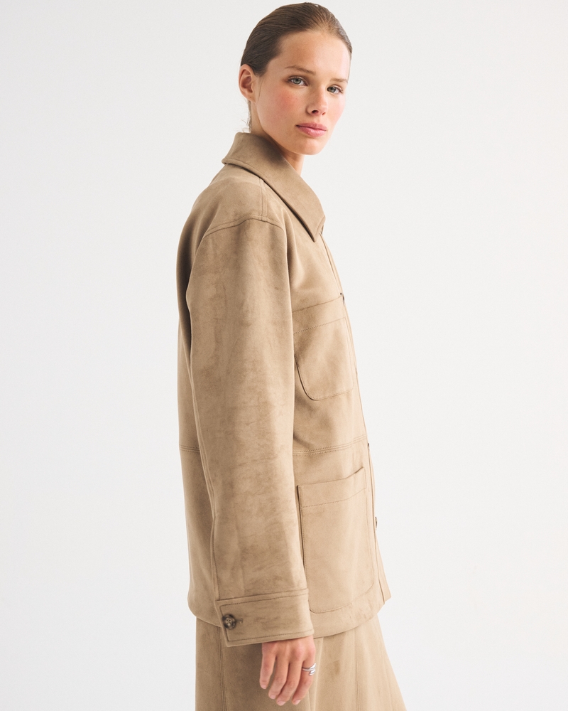 Vegan Suede Shirt Jacket - thumbnail 6
