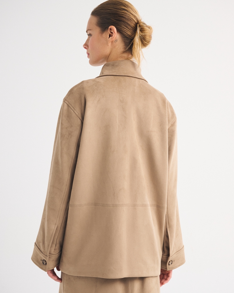Vegan Suede Shirt Jacket - thumbnail 7