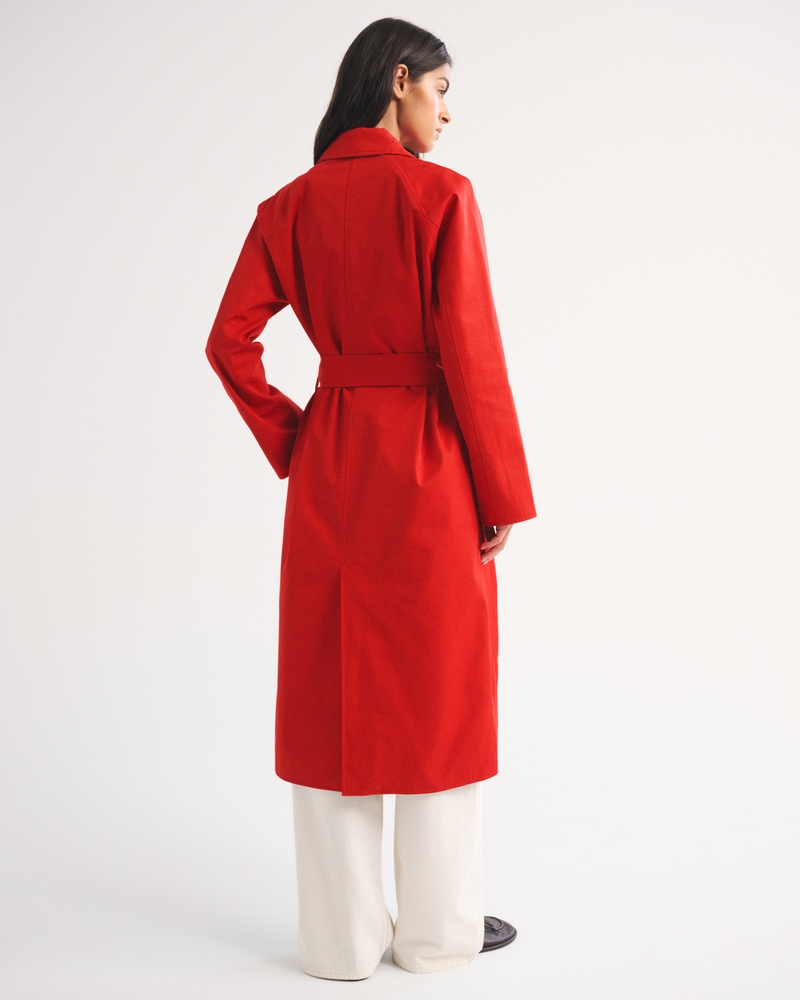 100% Cotton 2-in-1 Reversible Long Mac Coat - thumbnail 2