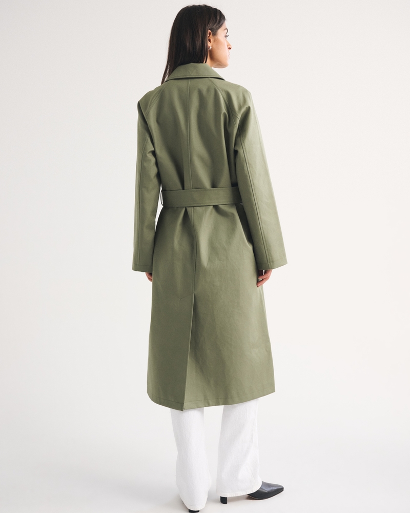 100% Cotton 2-in-1 Reversible Long Mac Coat - thumbnail 8