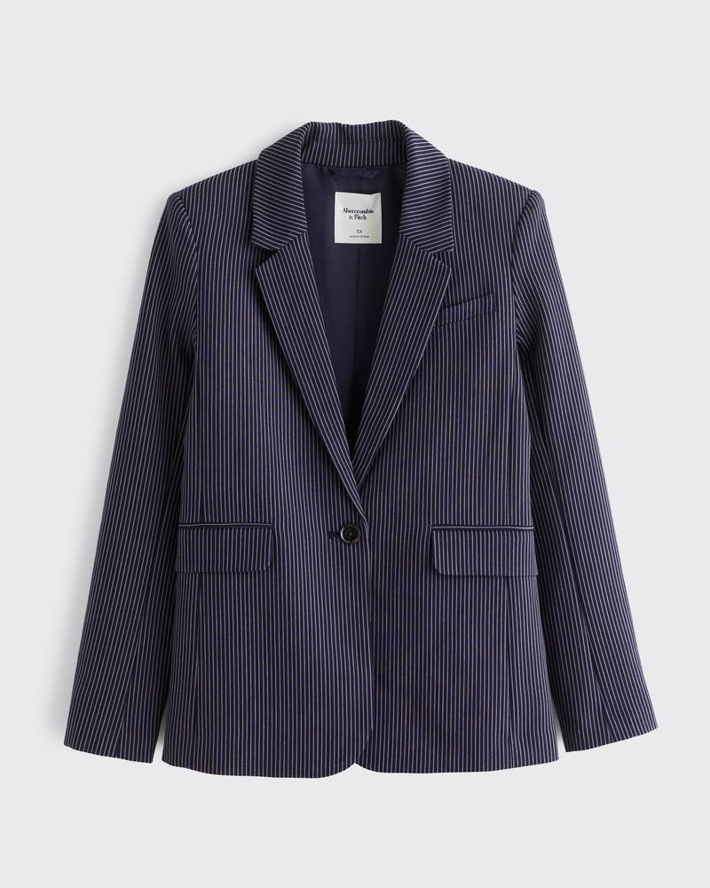Abercrombie classic single-breasted suiting blazer, front view