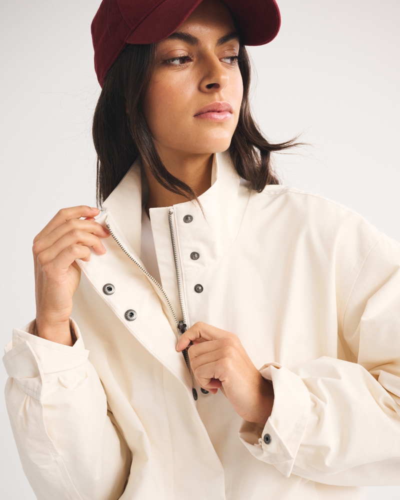 Mock Neck Bubble Hem Jacket - thumbnail 4