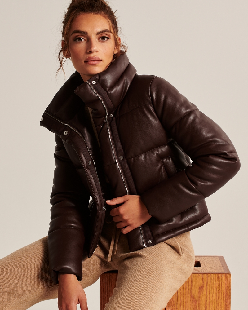 Vegan Leather Mini Puffer