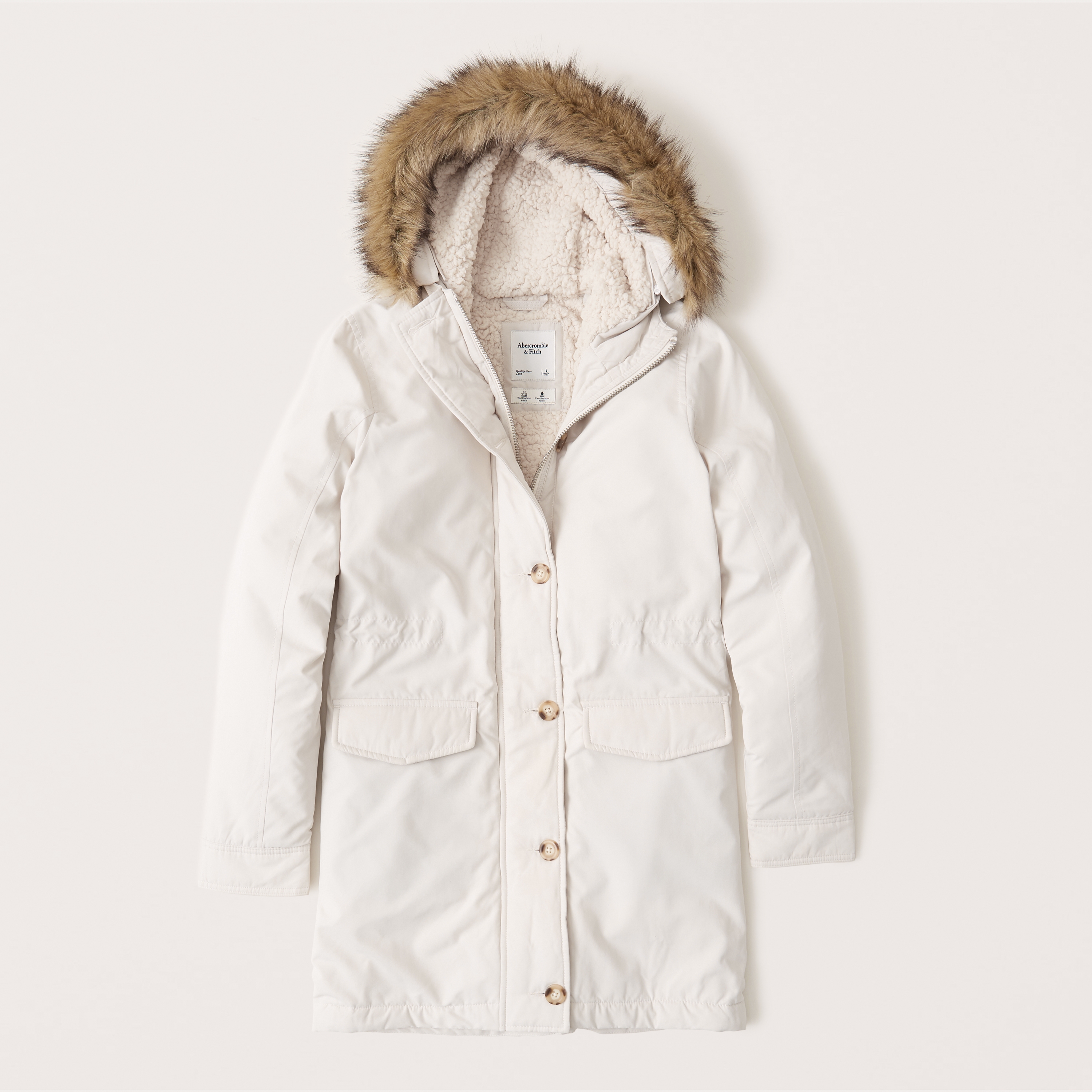 sherpa lined military parka abercrombie