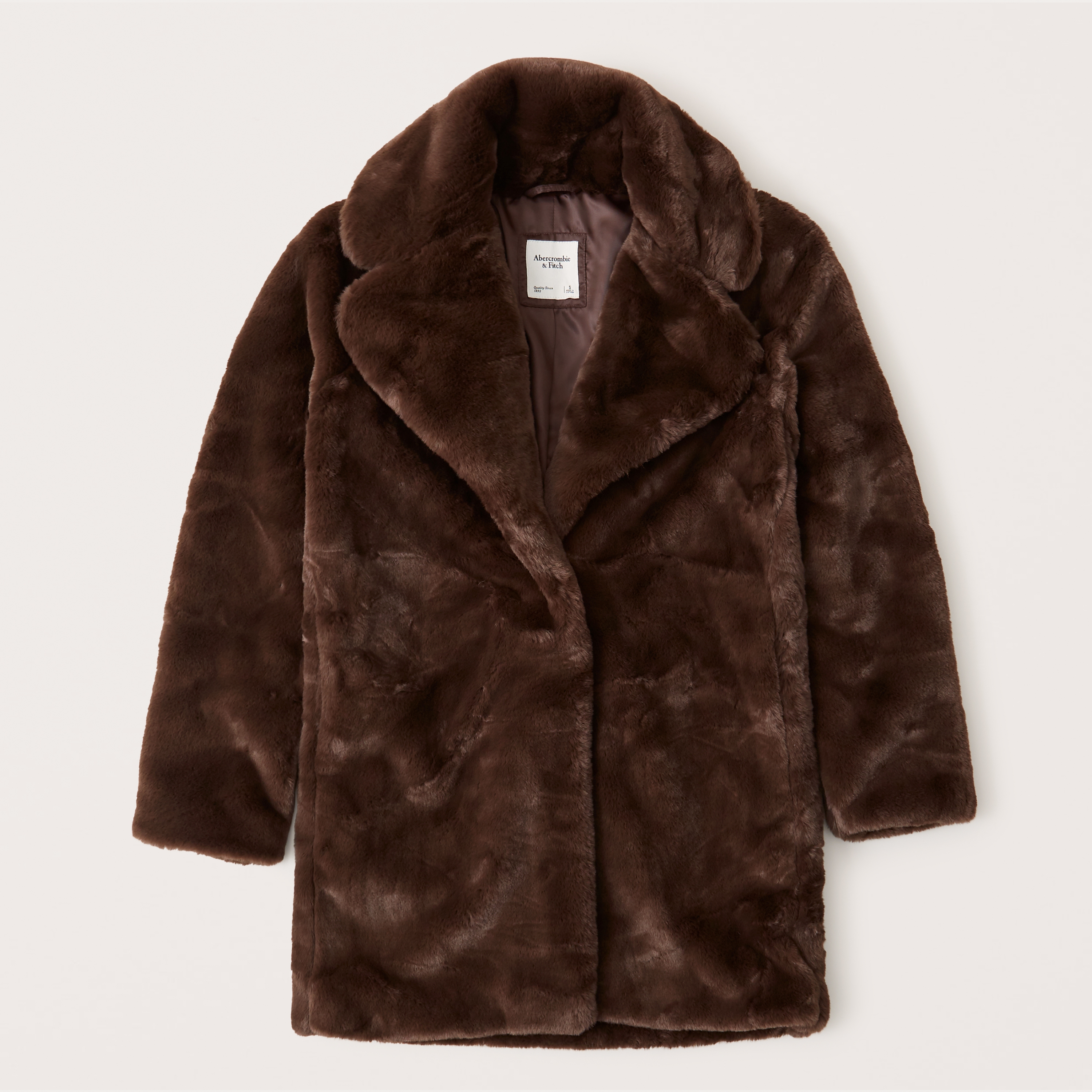 abercrombie faux fur coat