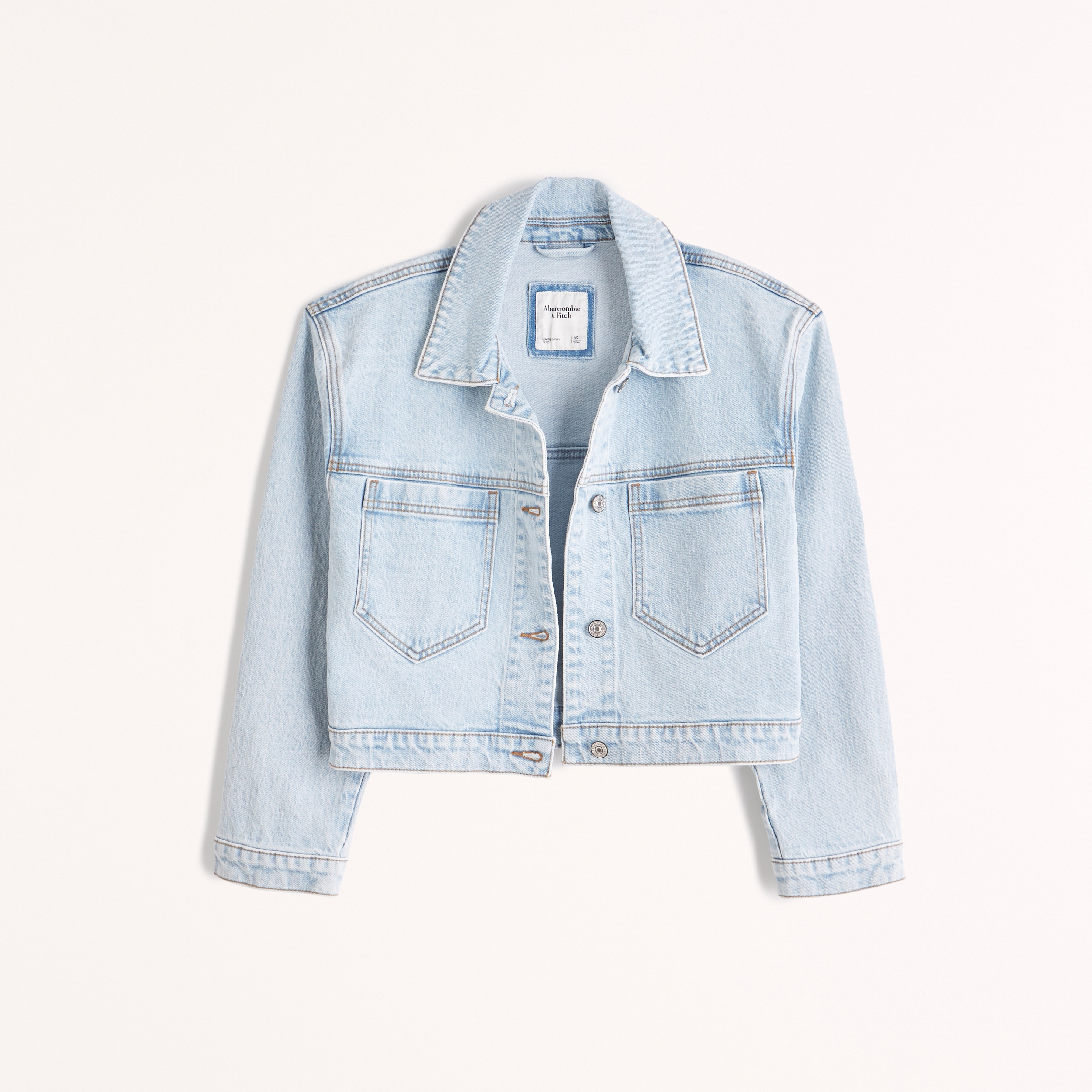 Women's Cropped Denim Jacket | Women's Clearance | Abercrombie.com