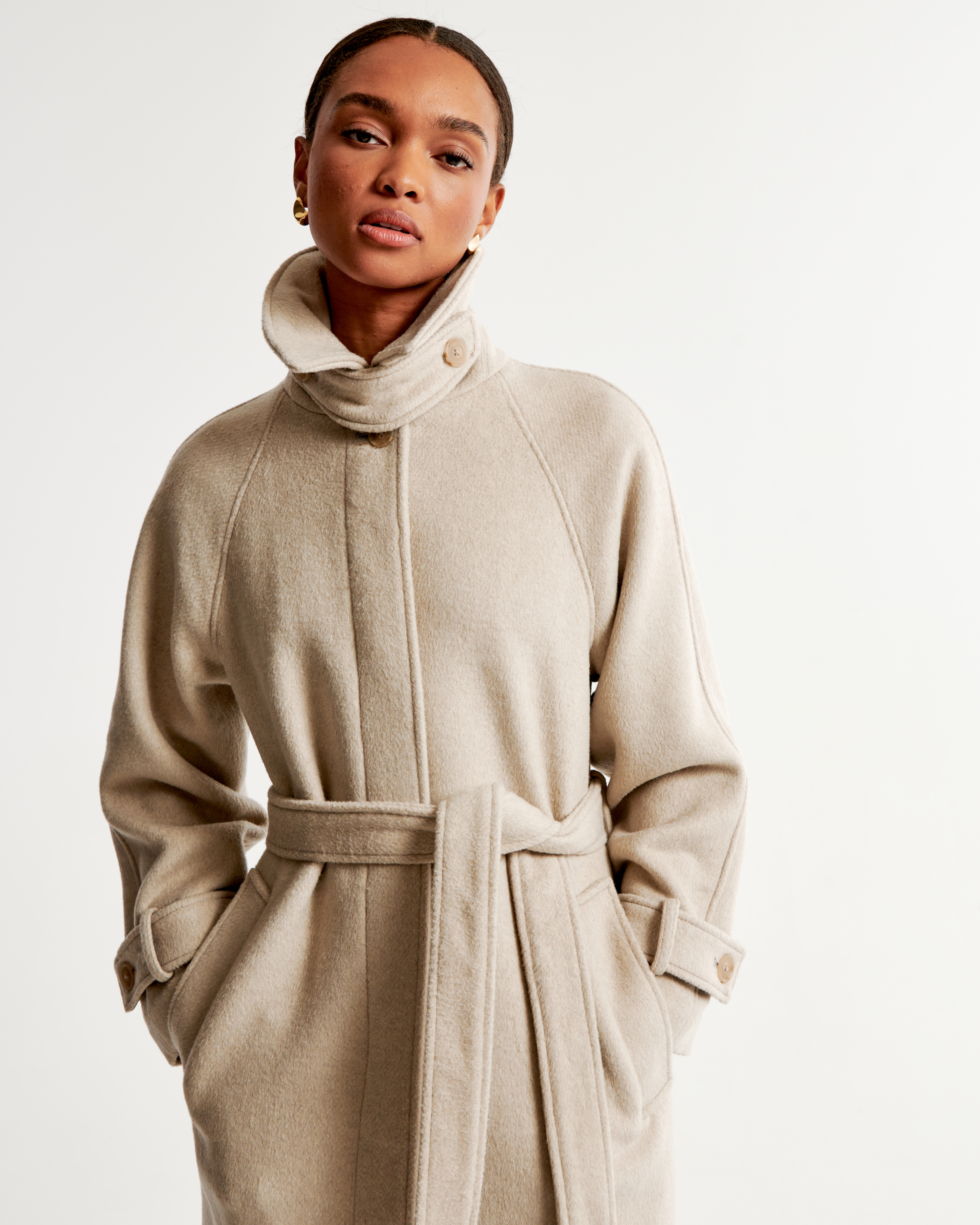 Womens funnel sale neck coat