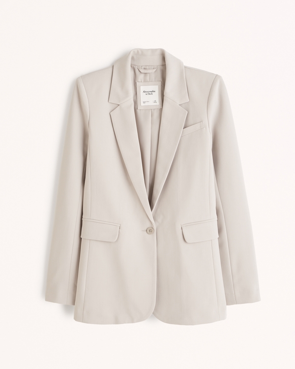 Classic Suiting Blazer, Light Taupe