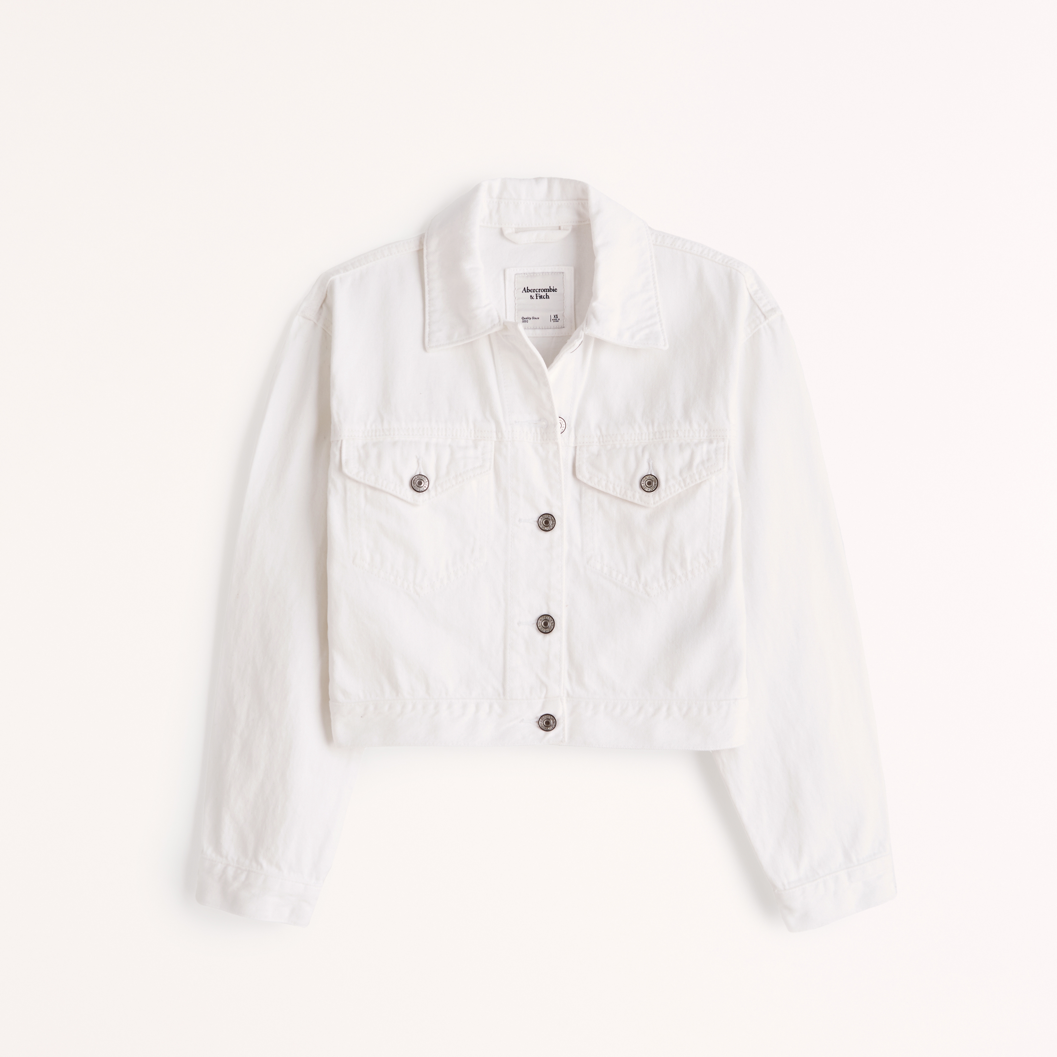 Women's Drapey Cropped Denim Jacket | Women's Sale | Abercrombie.com