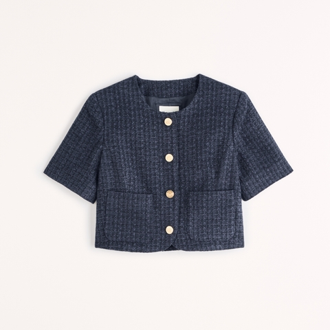Женские куртки Abercrombie & Fitch Short-Sleeve Cropped Tweed Jacket