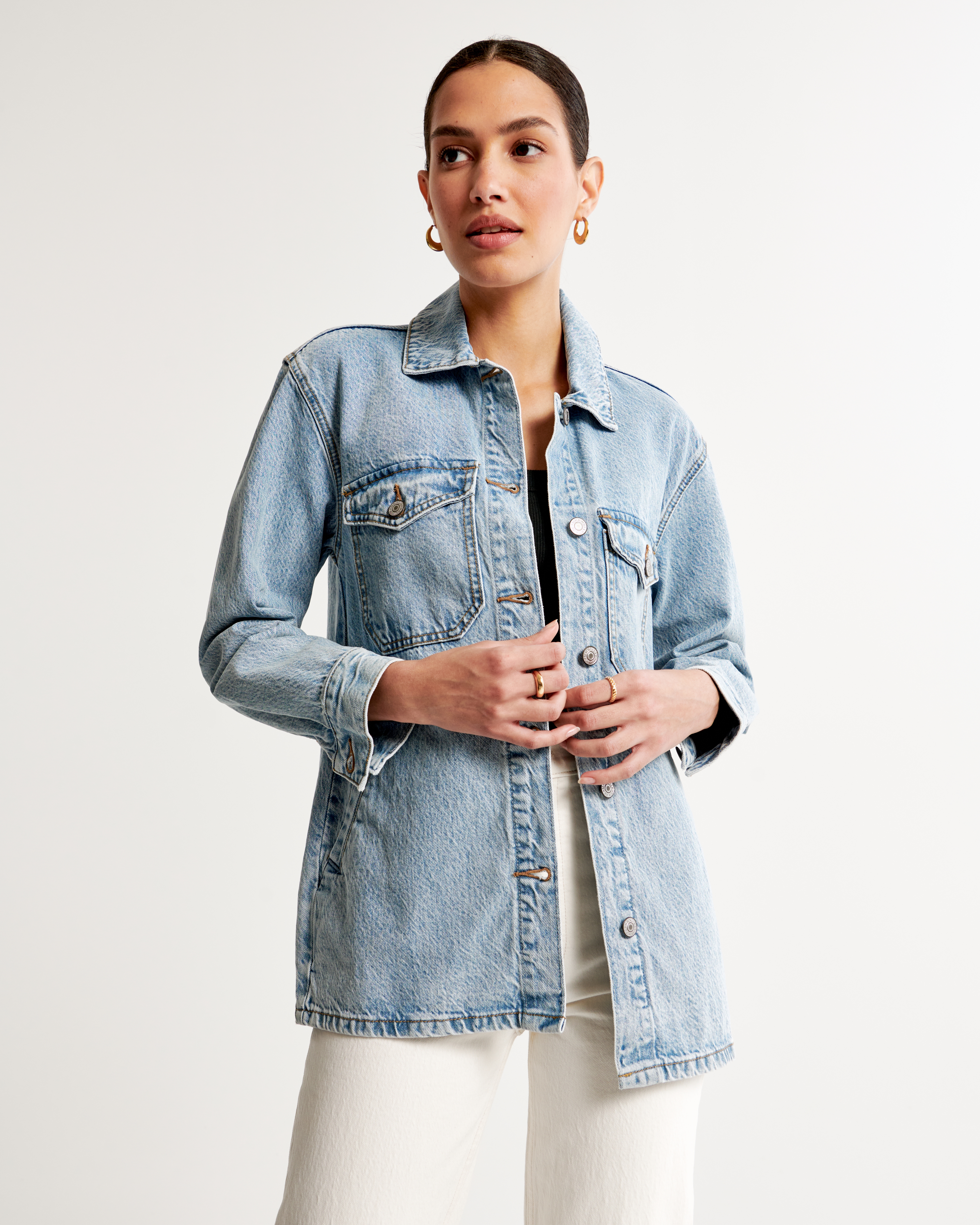 Oversized Denim Shirt Jacket