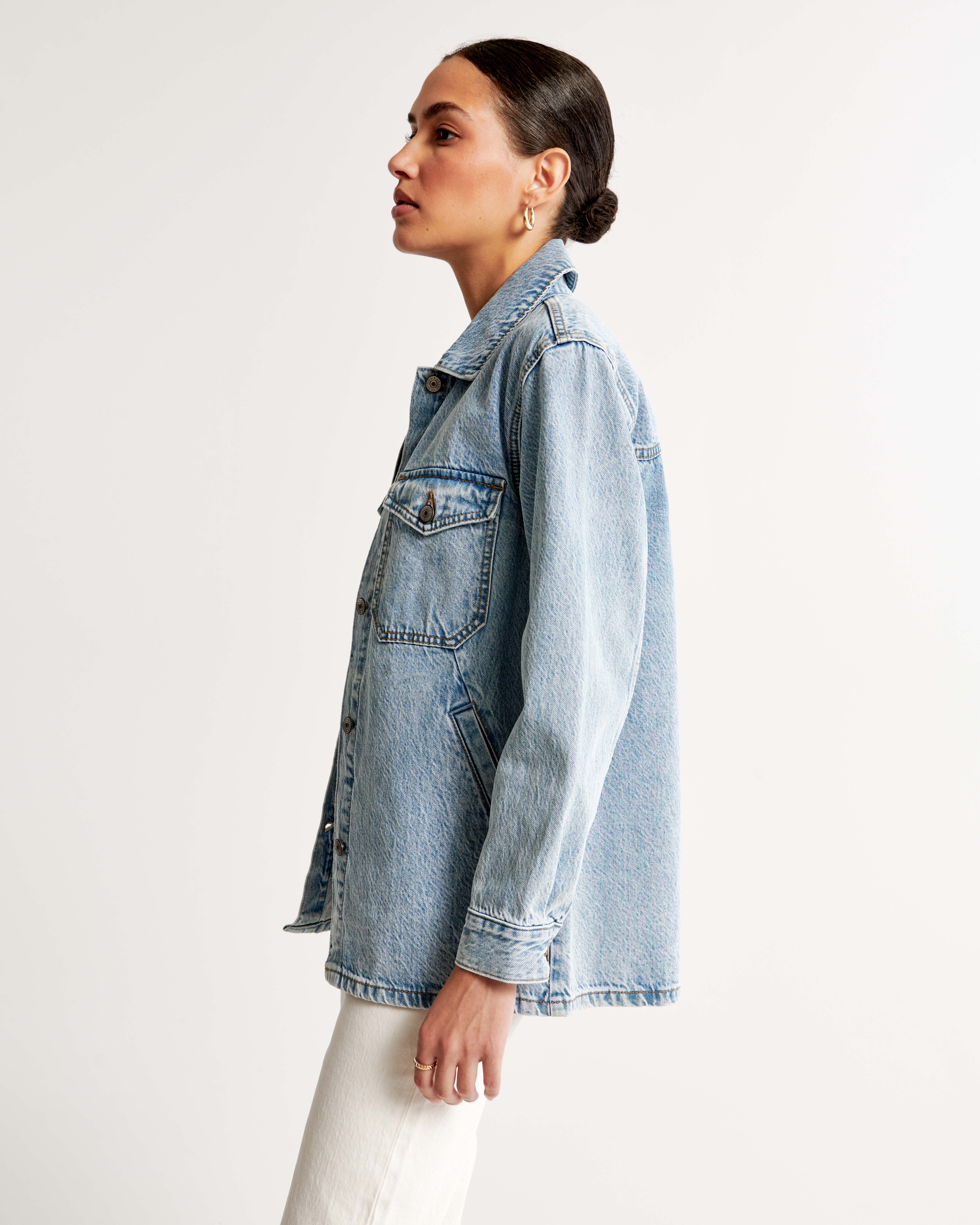 Oversized Denim Shirt Jacket