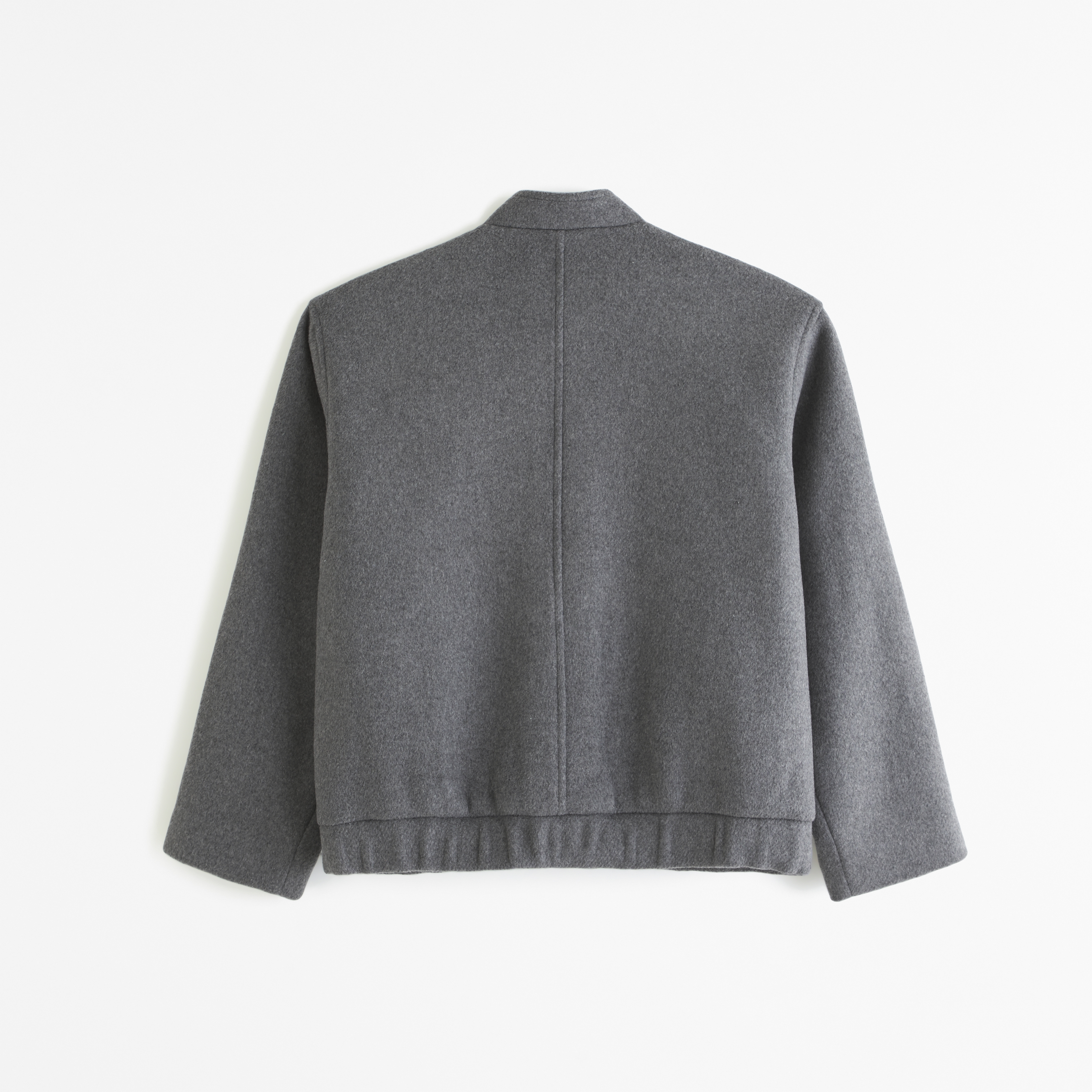 Compact Wool Blend Bomber Jacket