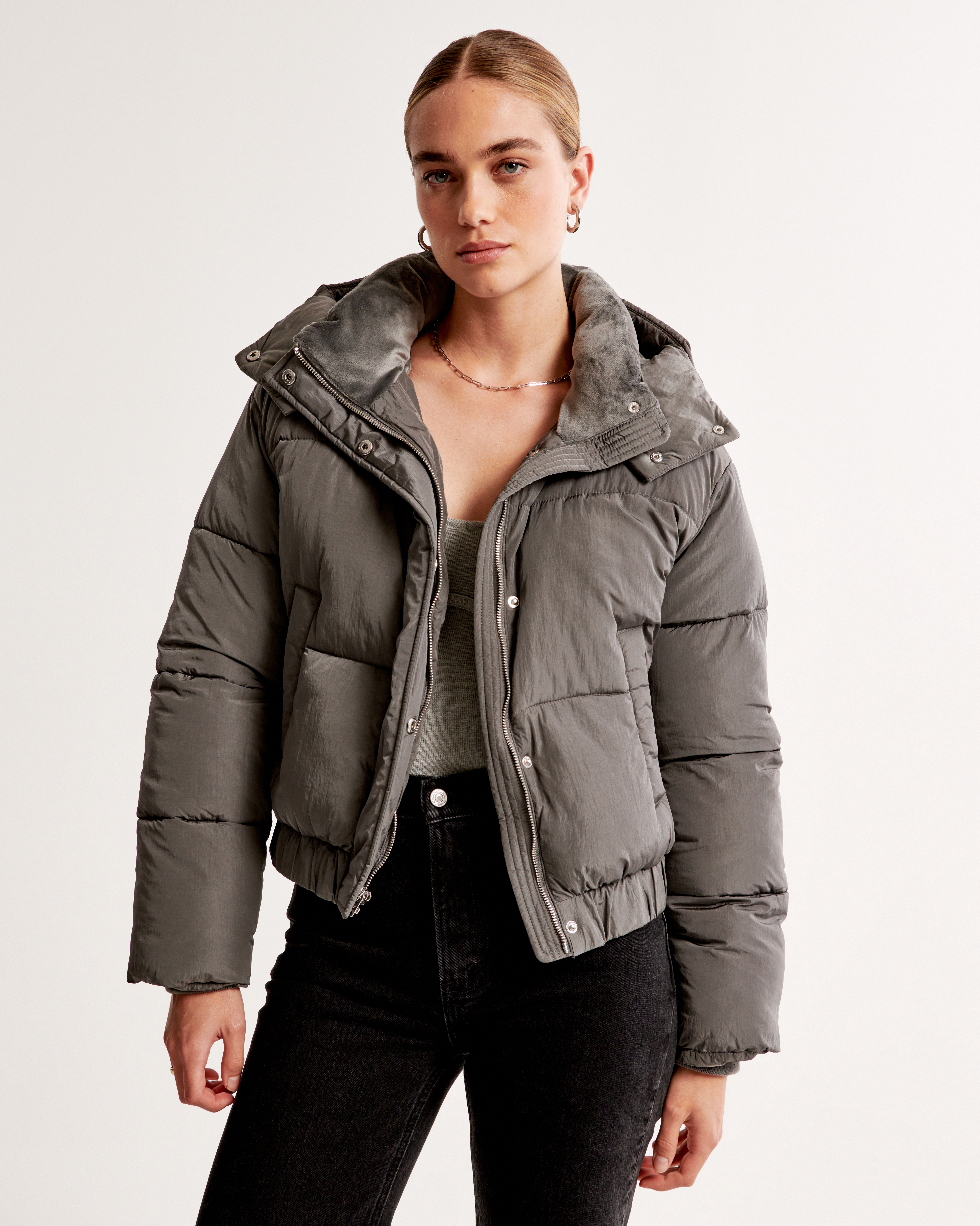 Abercrombie puffer 2025 coat women's