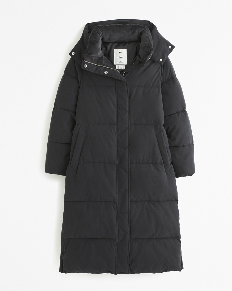 Alto Longline Puffer Coat - Night Black