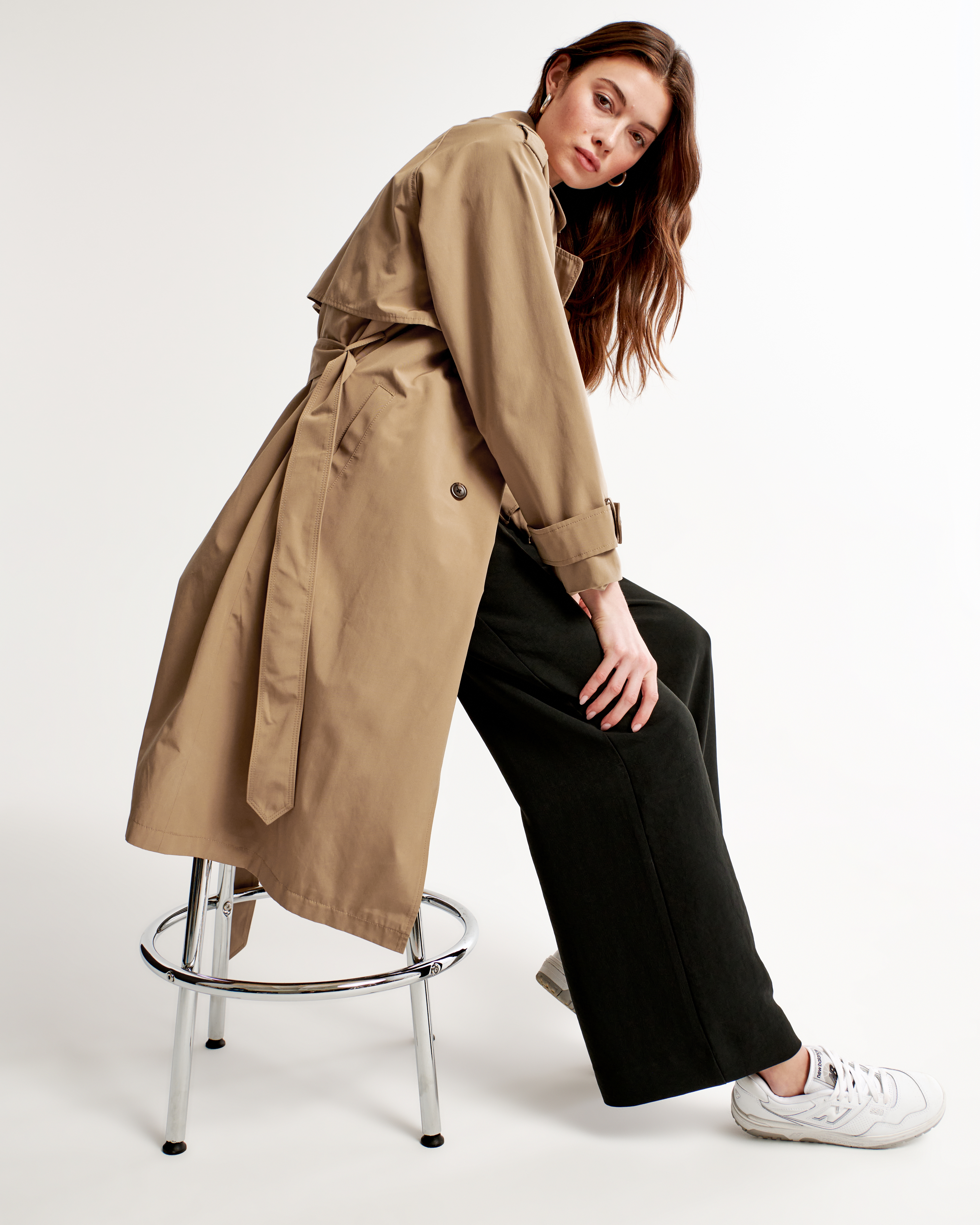 Trina Button Front Trench Coat - Beige - Petal & Pup USA