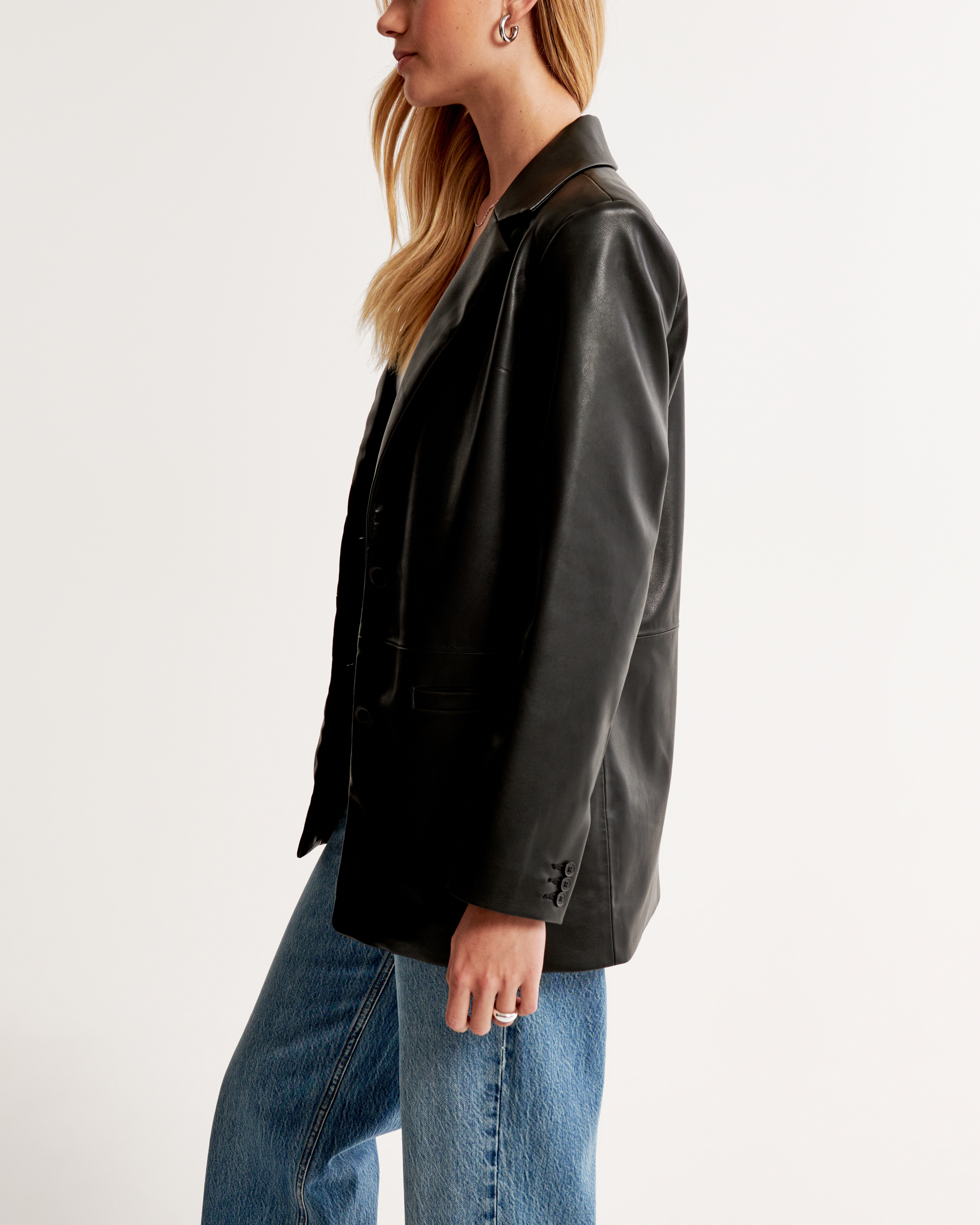 Abercrombie faux leather jacket sale