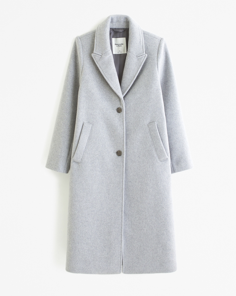 Wool-Blend Tailored Topcoat