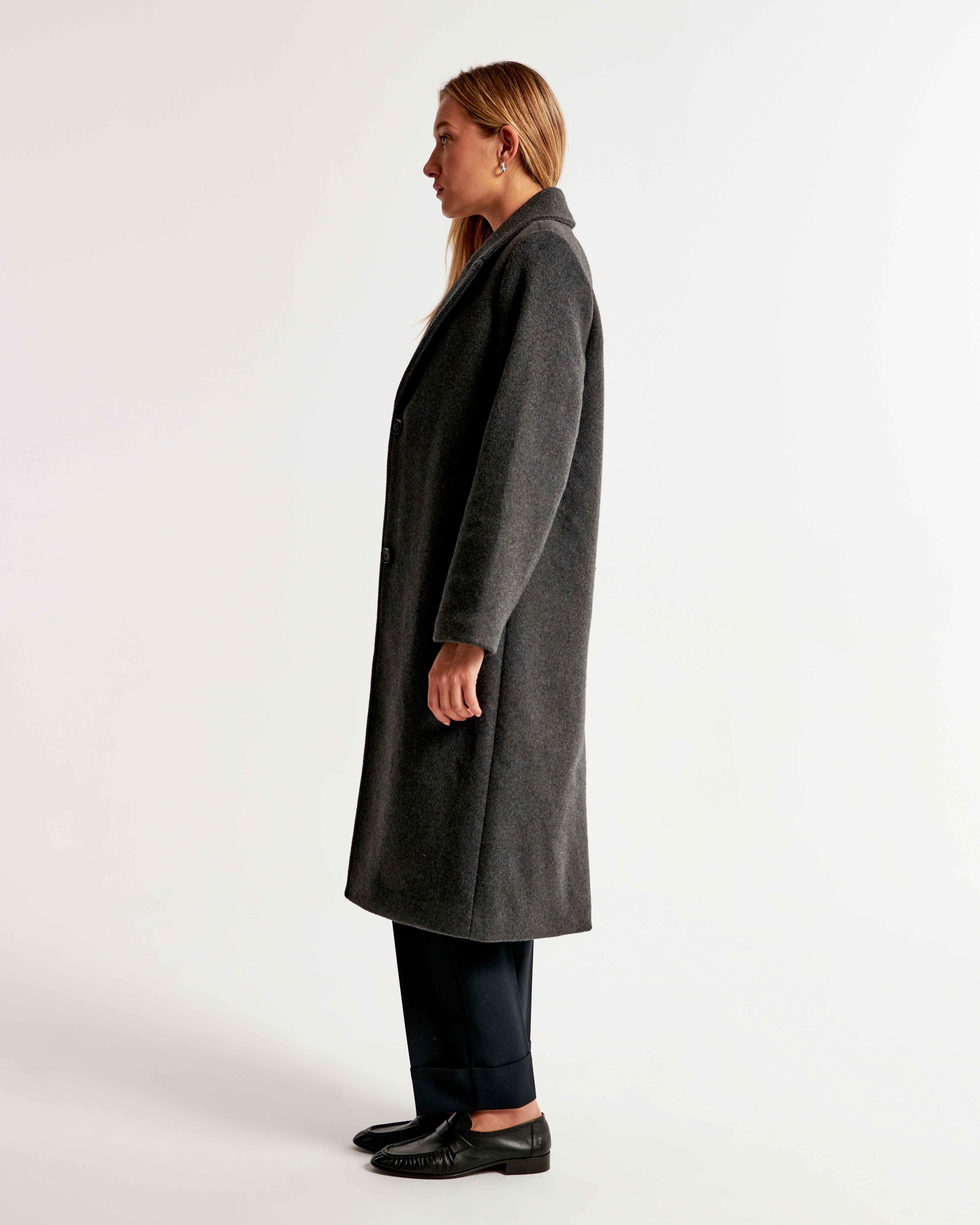 Wool-Blend Tailored Topcoat