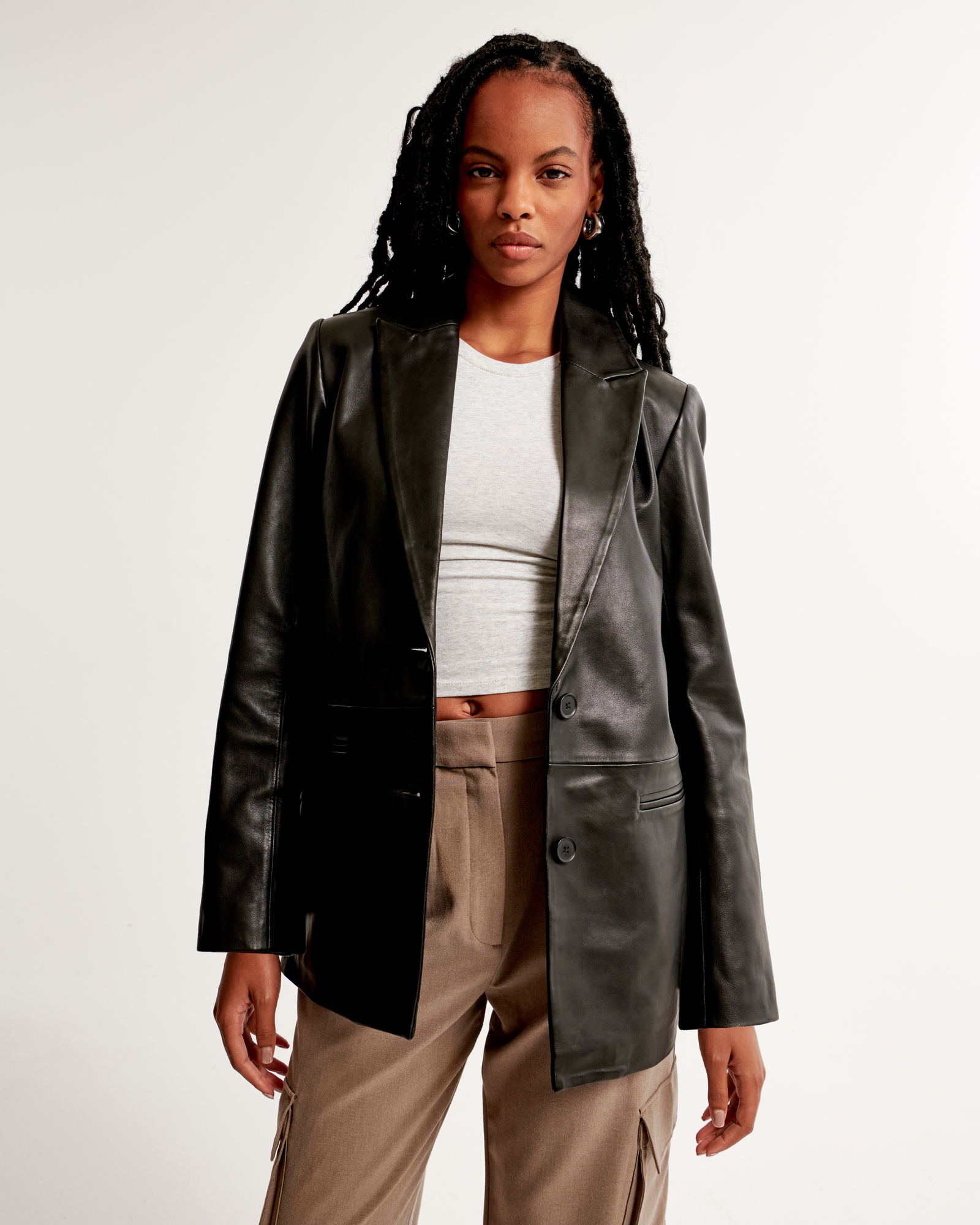 Genuine Leather Blazer
