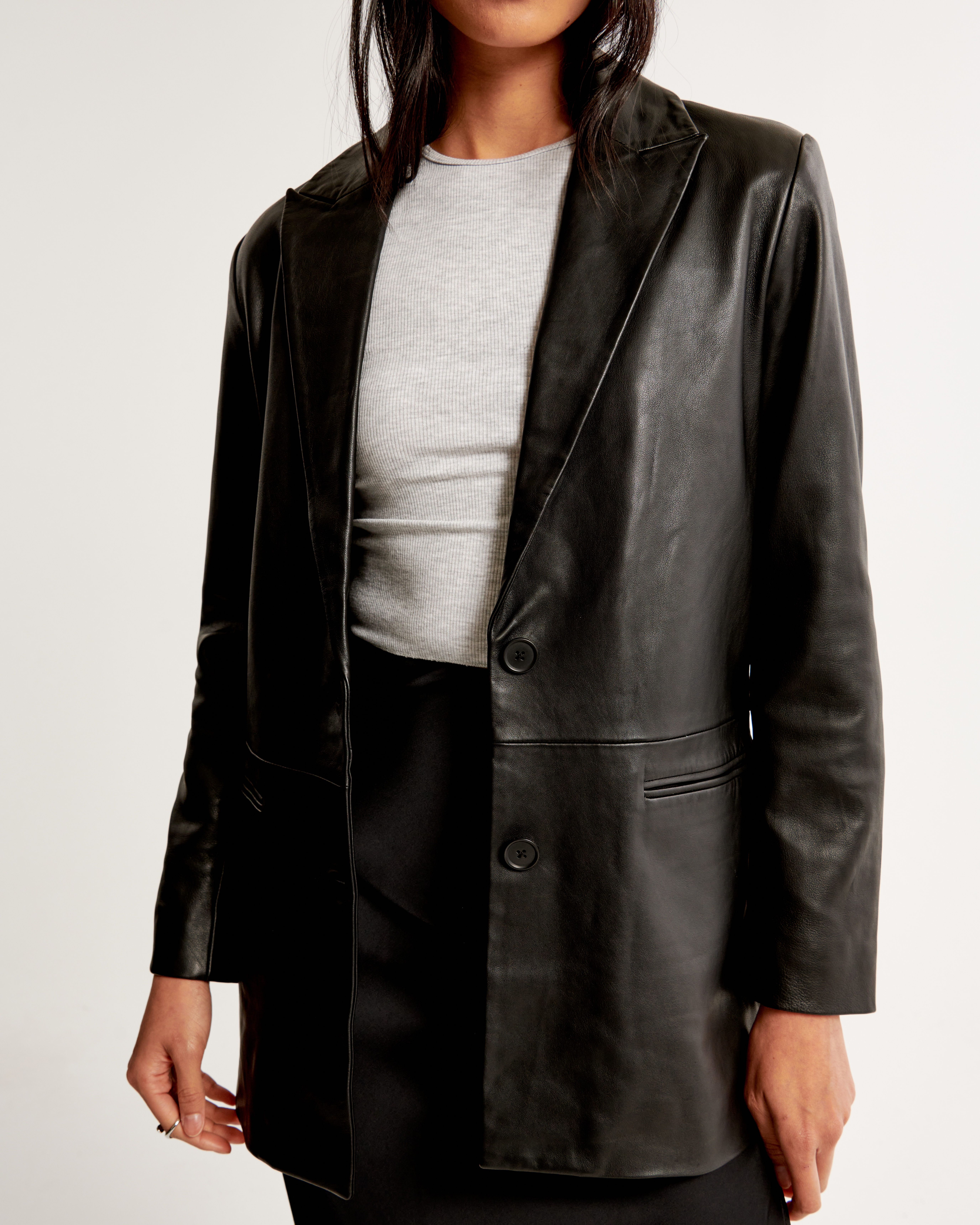 Abercrombie discount leather blazer