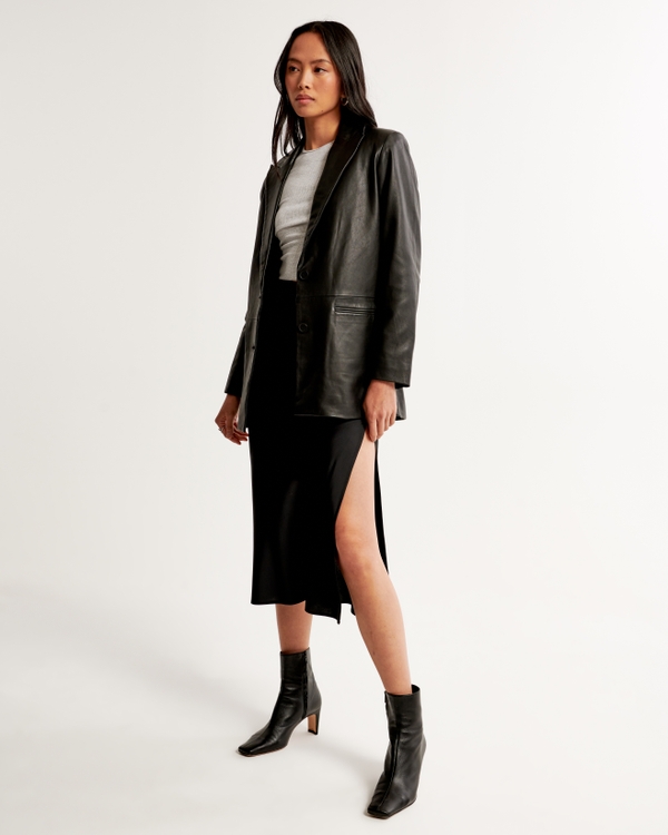 Genuine Leather Blazer