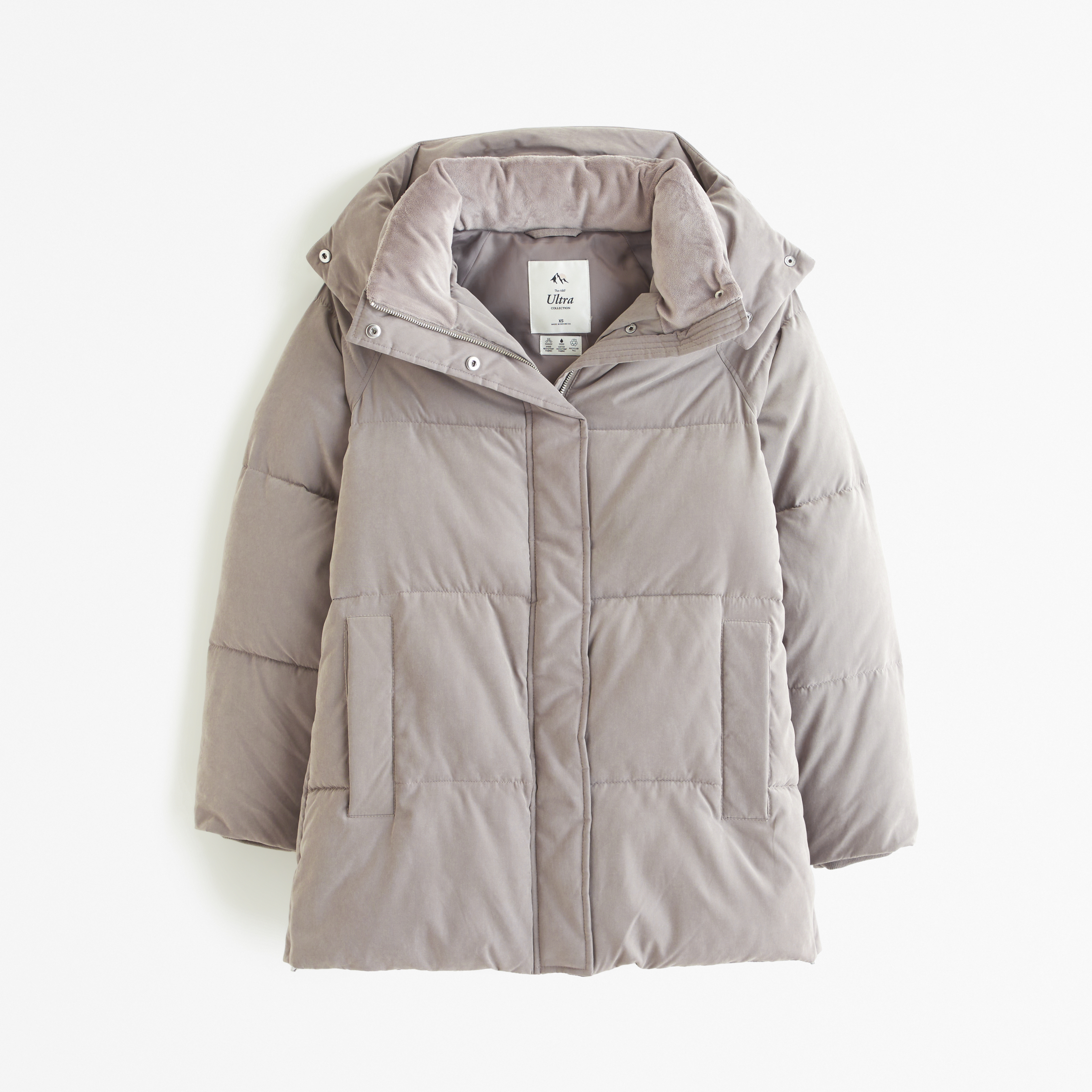 Abercrombie long 2024 puffer coat