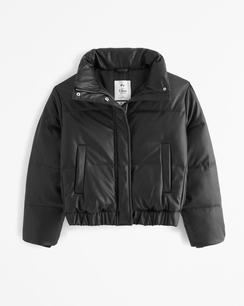 Mock neck puffer jacket hot sale hollister