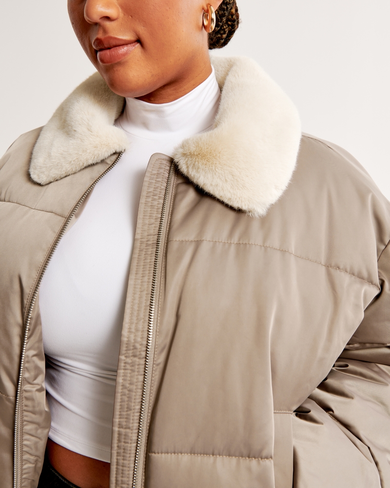 Hollister All-weather Faux Fur-lined Parka in Natural