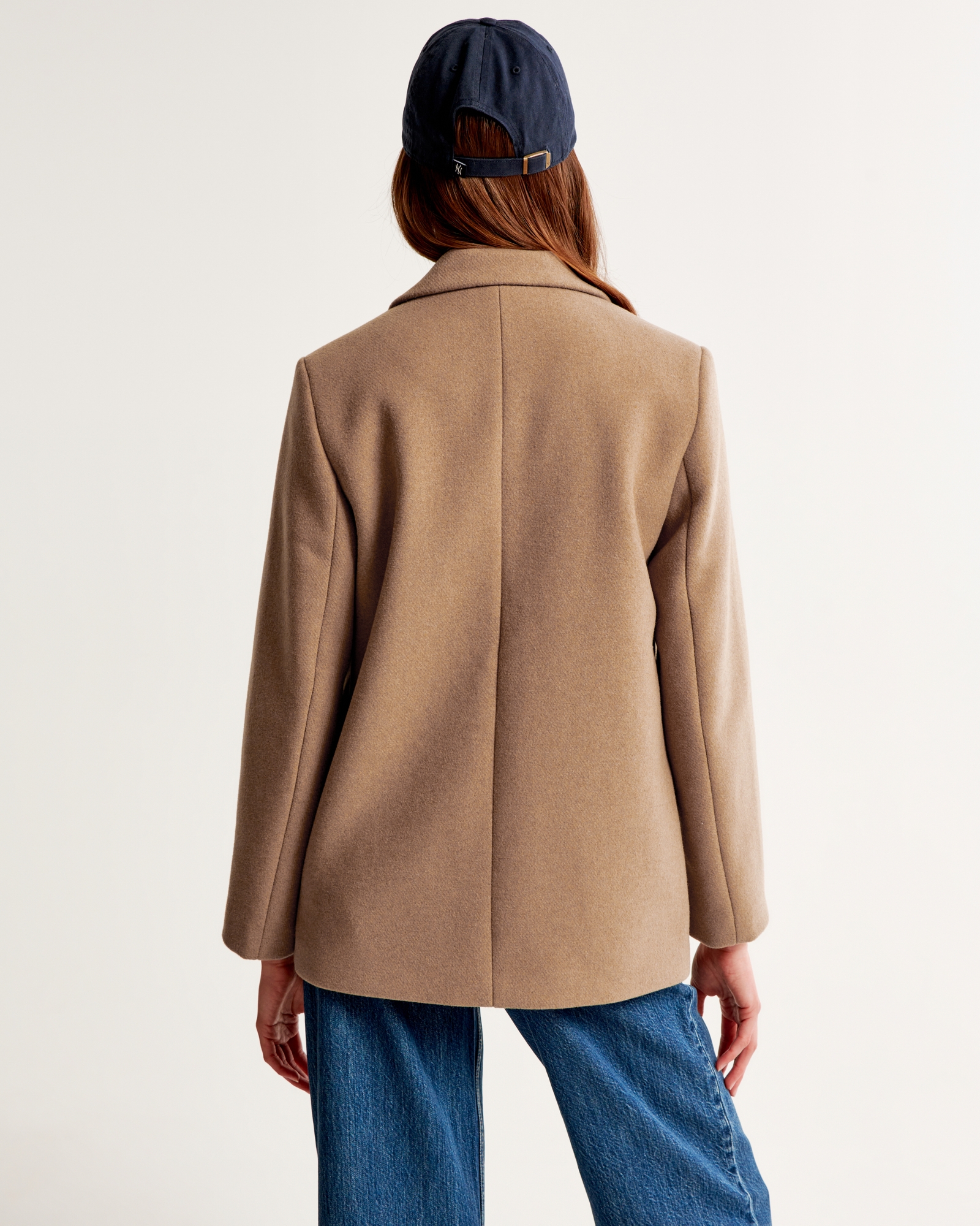 Heavyweight Wool-Blend Blazer Coat