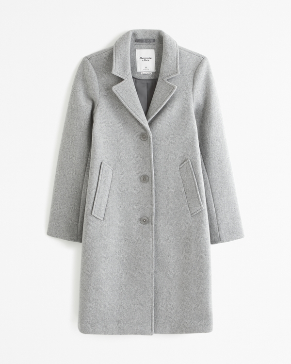 Abercrombie & Fitch Women's Elevated Double Cloth Trench Coat