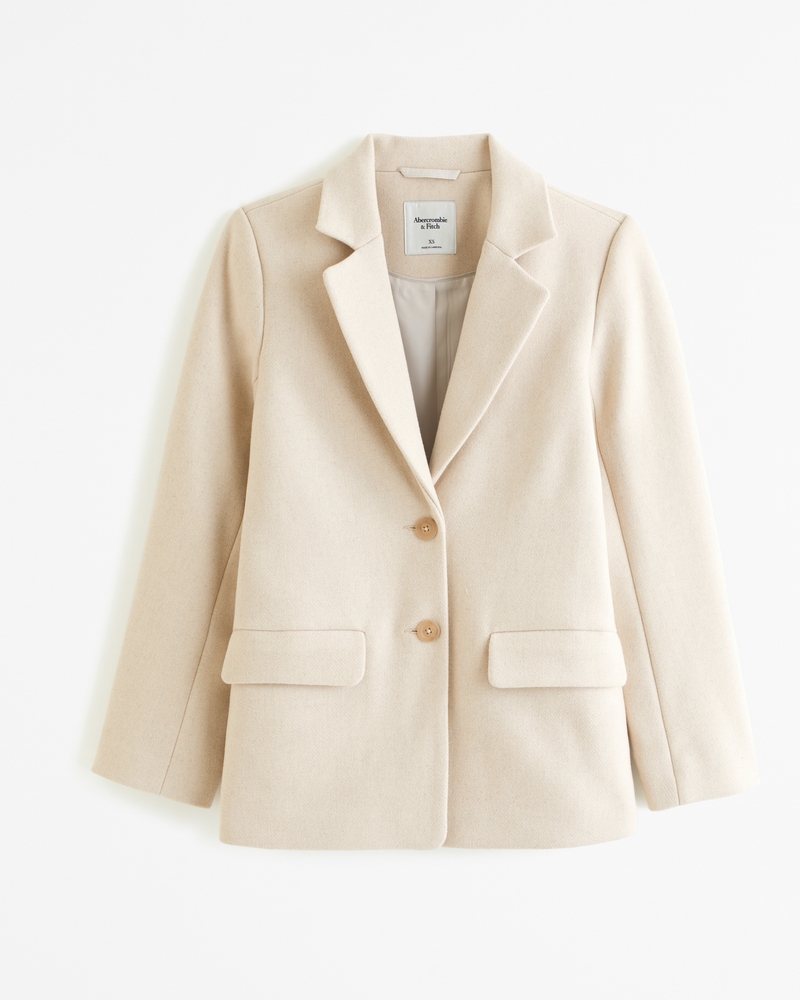 Heavyweight Wool-Blend Blazer Coat curated on LTK