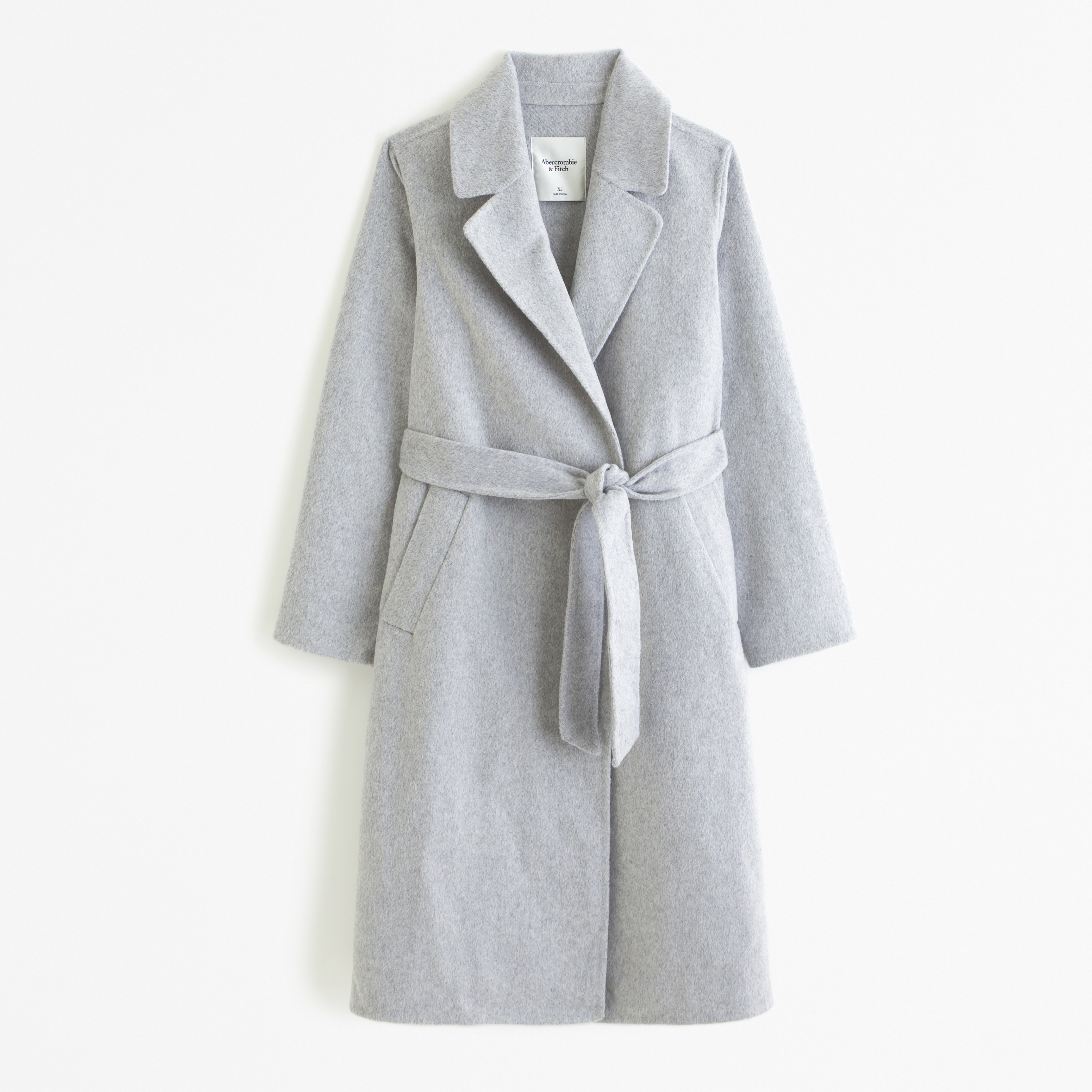 Wool-Blend Belted Blanket Coat