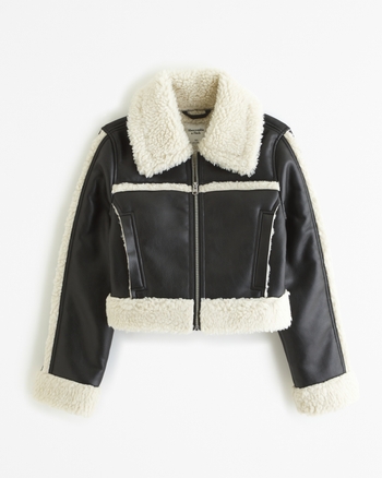 Vegan sherpa jacket sale