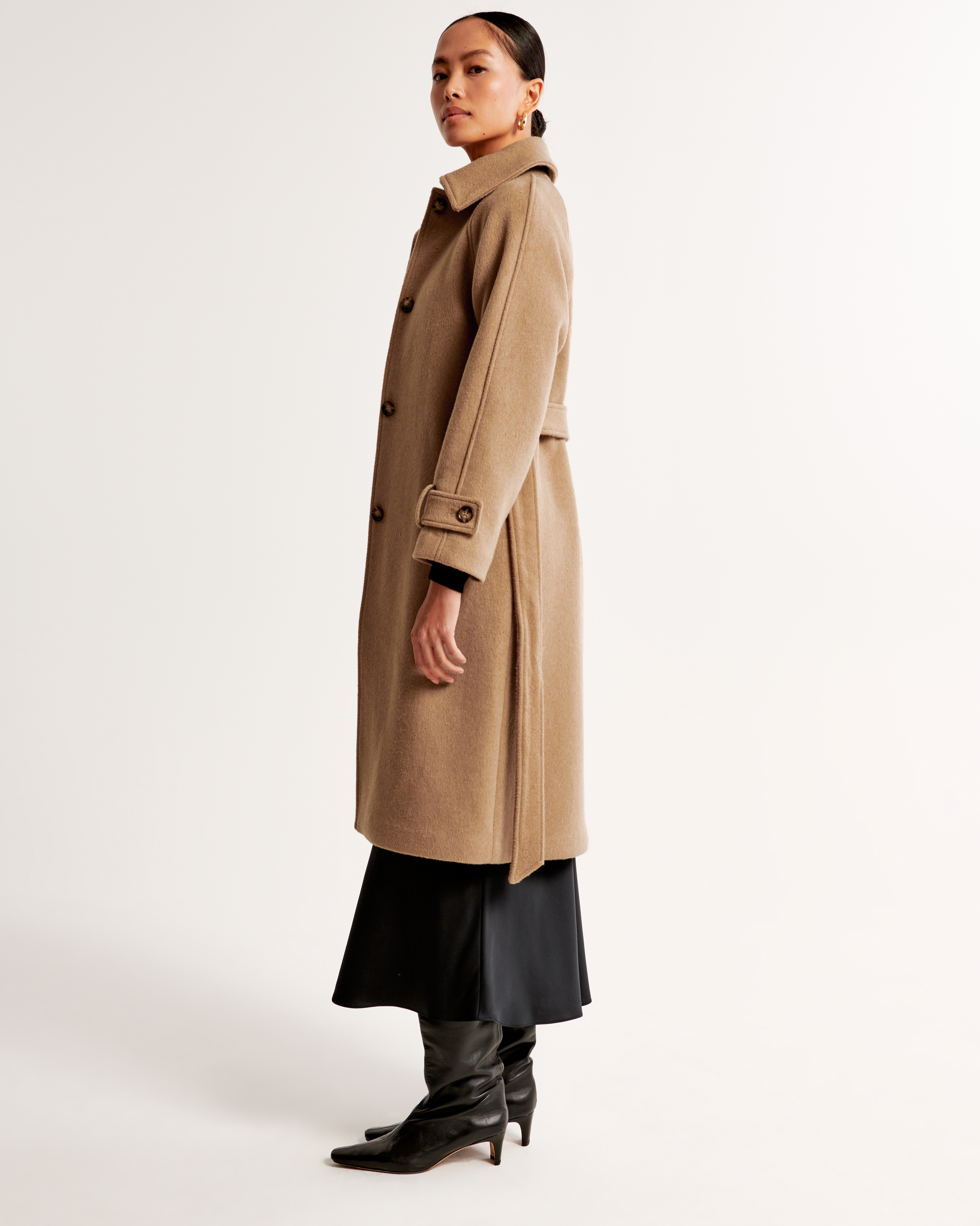 Cream funnel hotsell neck coat