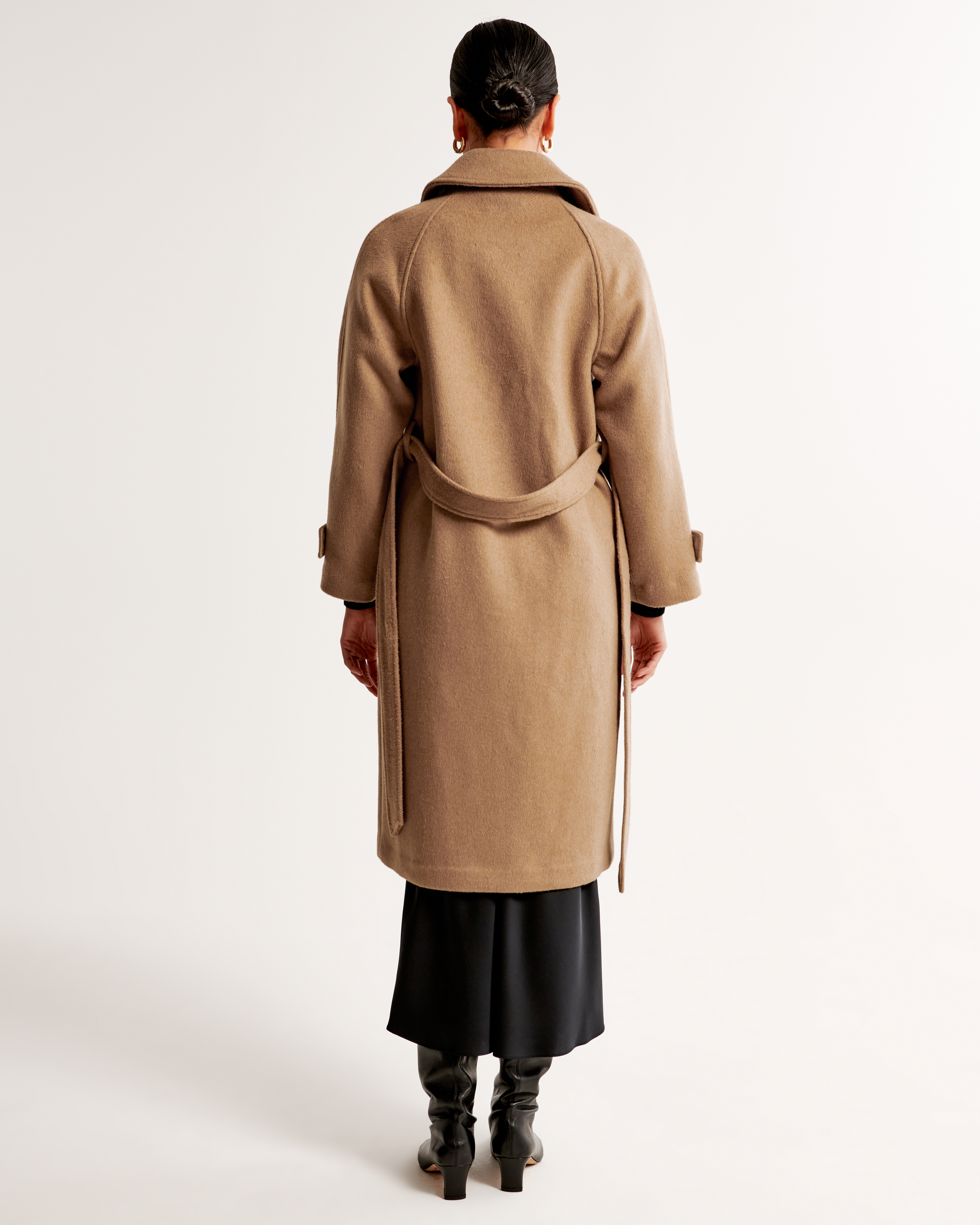Women's Wool-Blend Funnel Neck Coat | Women's Coats & Jackets