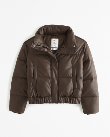 Why We Love Abercrombie Faux Leather Puffer Jackets - The Mom Edit