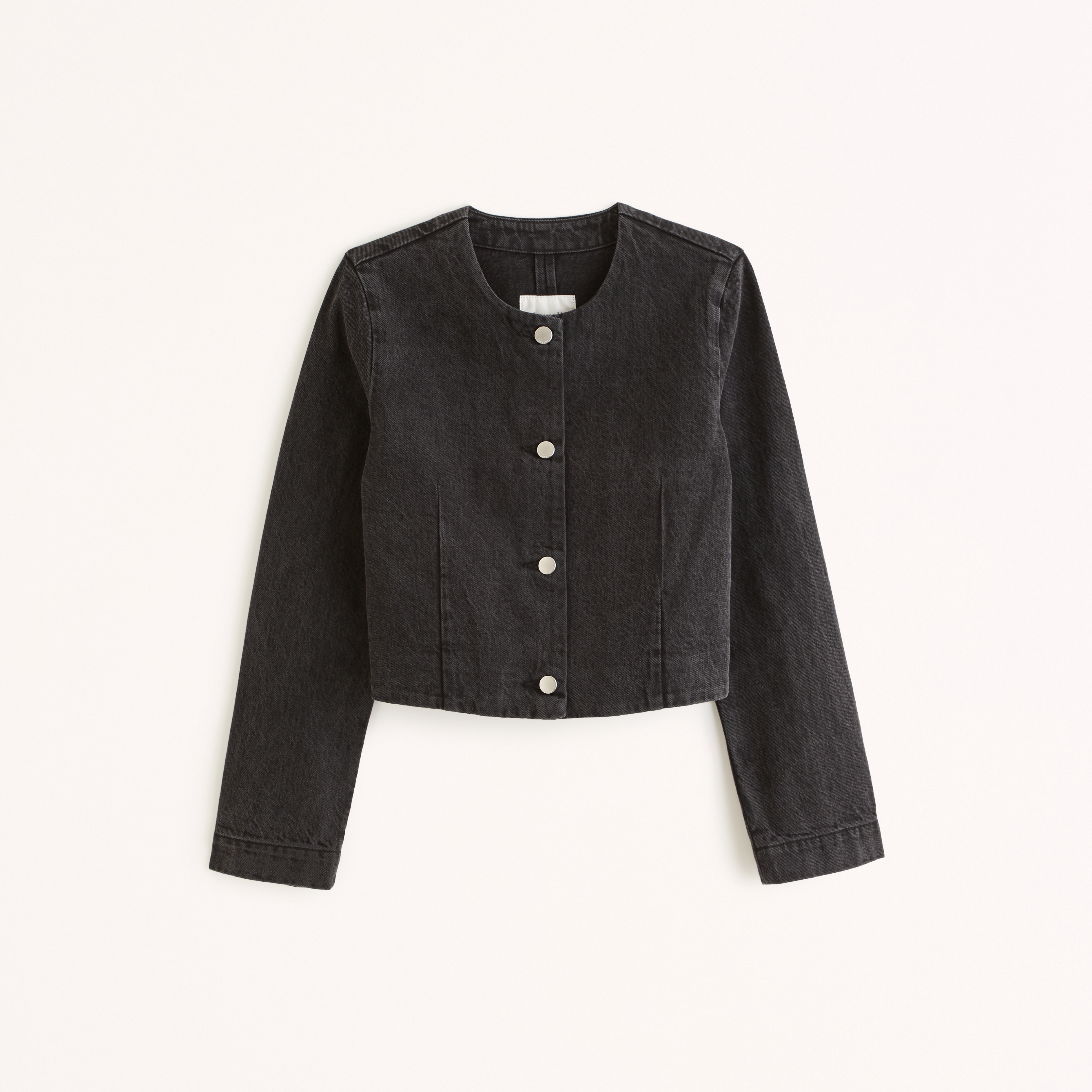 Women's Collarless Denim Jacket | Women's Clearance | Abercrombie.com