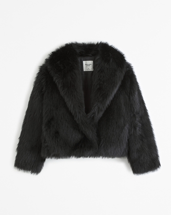 Abercrombie luxe store faux fur coat