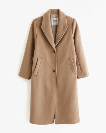 Women's Wool-Blend Tailored Topcoat | Women's Clearance | Abercrombie.com