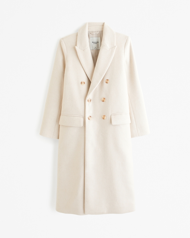 Cream single breasted on sale coat