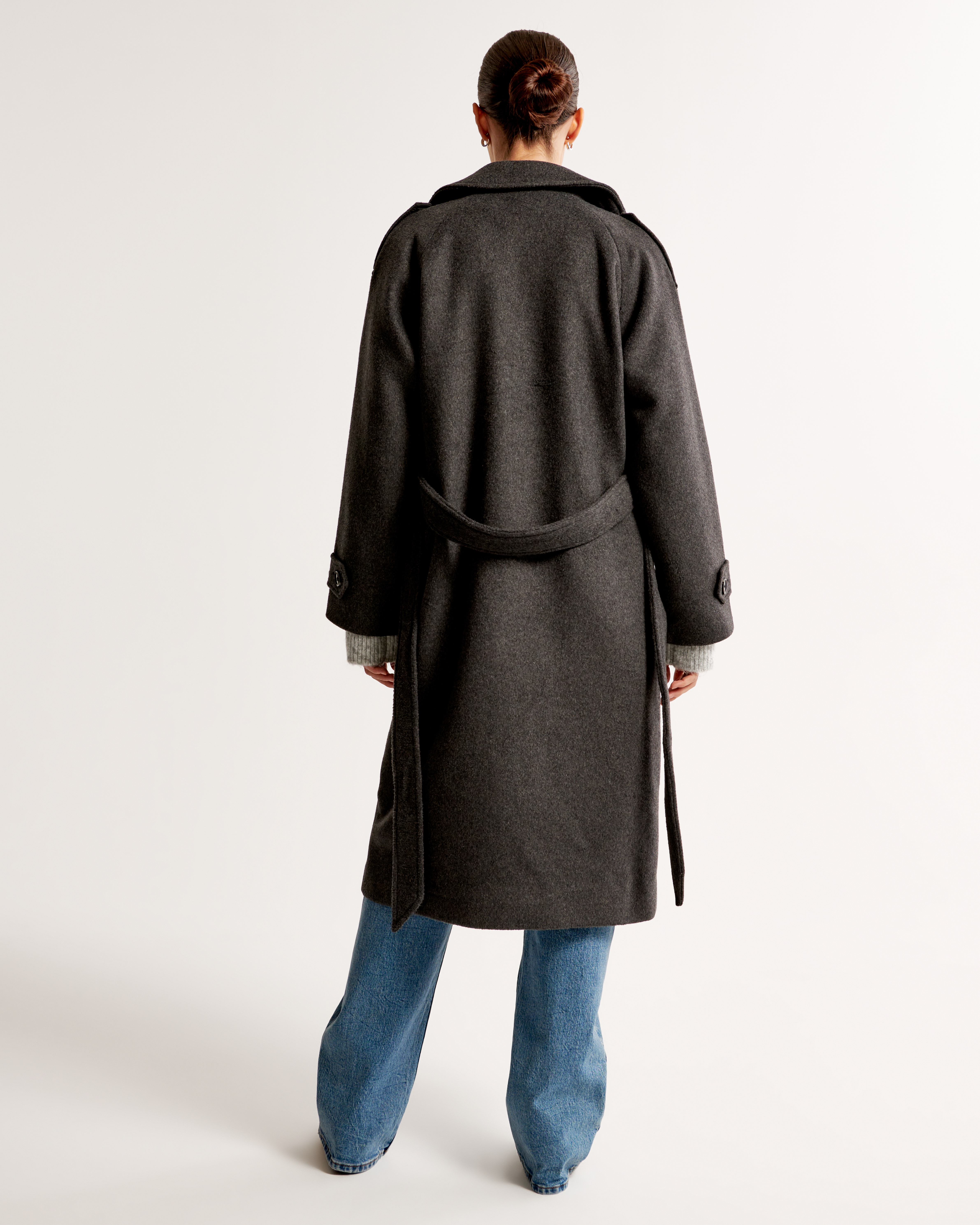 Women's Wool-Blend Trench Coat | Women's Clearance | Abercrombie.com