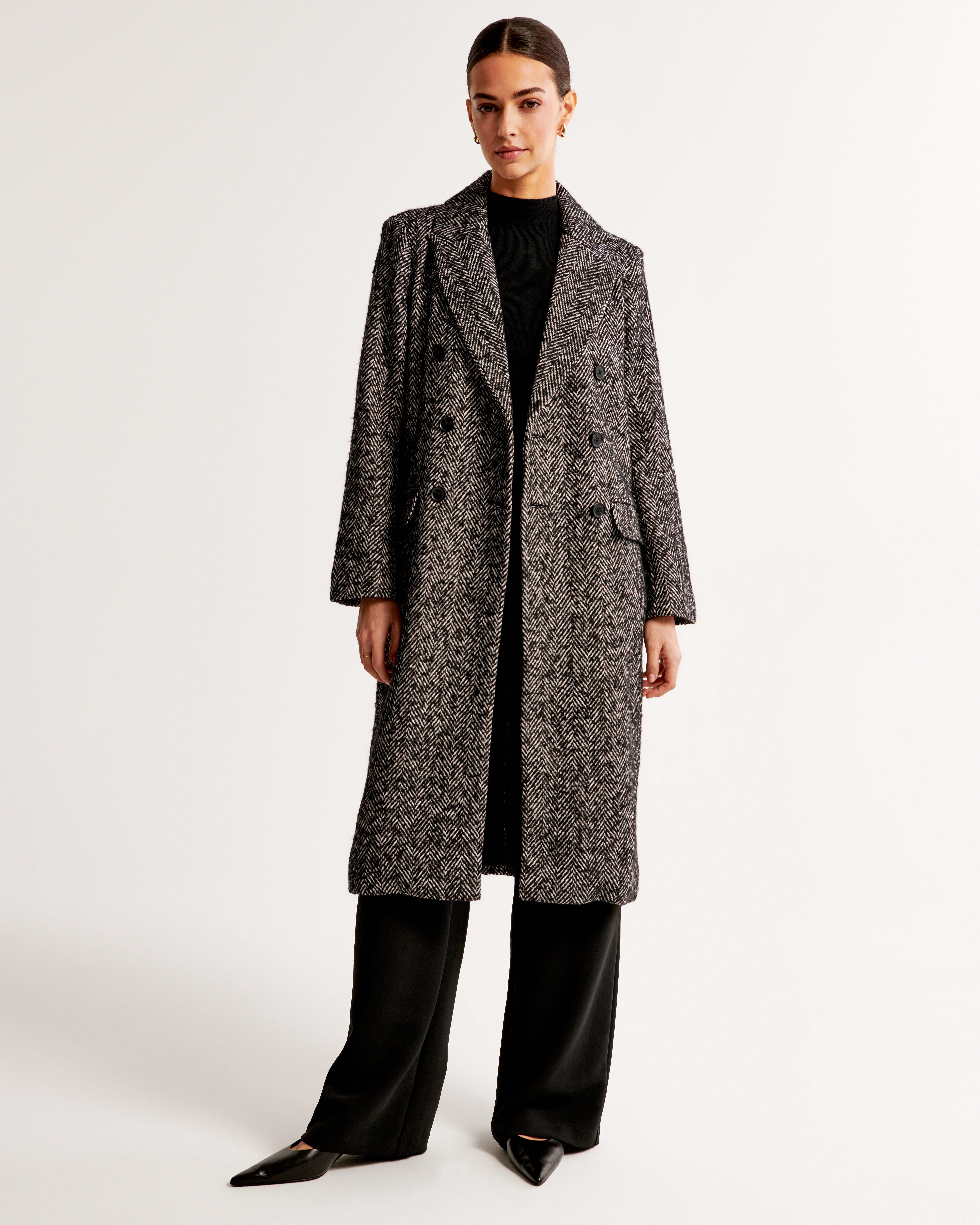 Women's Double-Breasted Tailored Topcoat | Women's Clearance