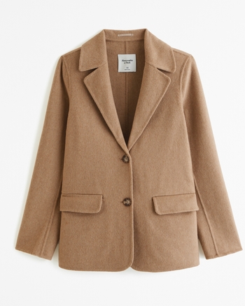 Women s Double Cloth Wool Blend Blazer Coat Women s Clearance Abercrombie