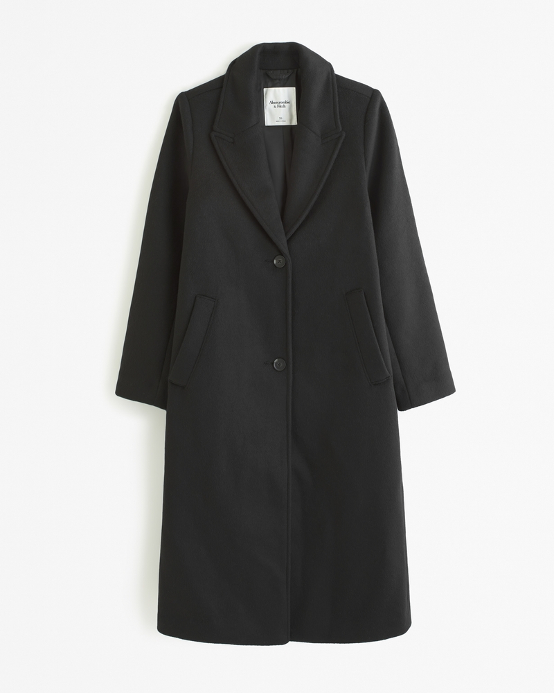 Women's Wool-Blend Tailored Topcoat | Women's Coats & Jackets