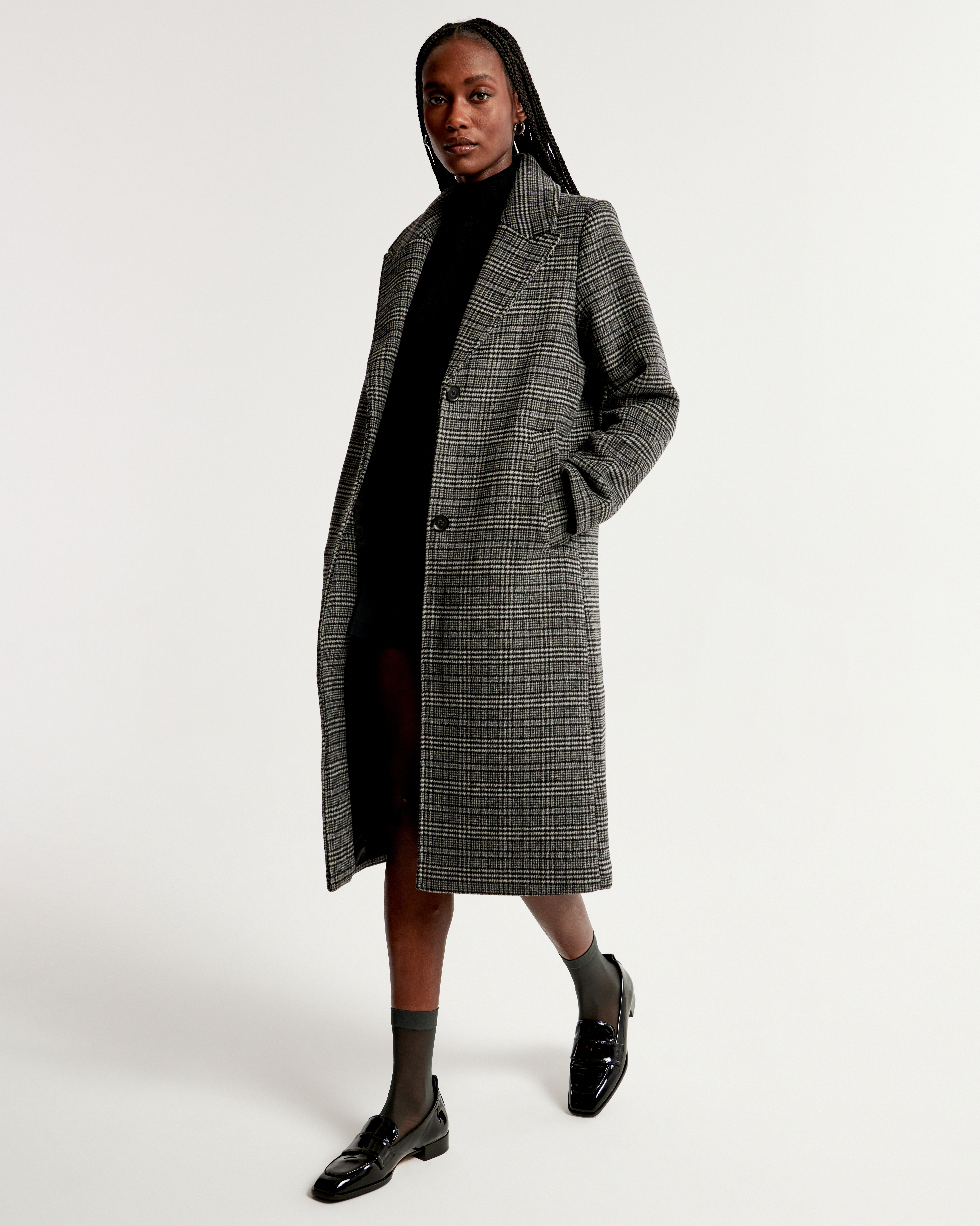 Wool blend hot sale tailored coat